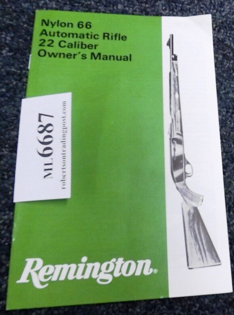 1987 Remington Factory Owner’s Manual for Nylon 66 Rifle Unissued Excellent