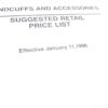 1996 Smith & Wesson Pistol Parts Accessories Price List Manual + Handgun List - Image 5