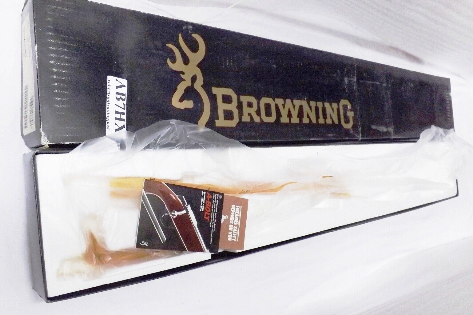 Browning A Bolt Hunter Factory Rifle Box VG-Exc styro insert plastic wrap manual