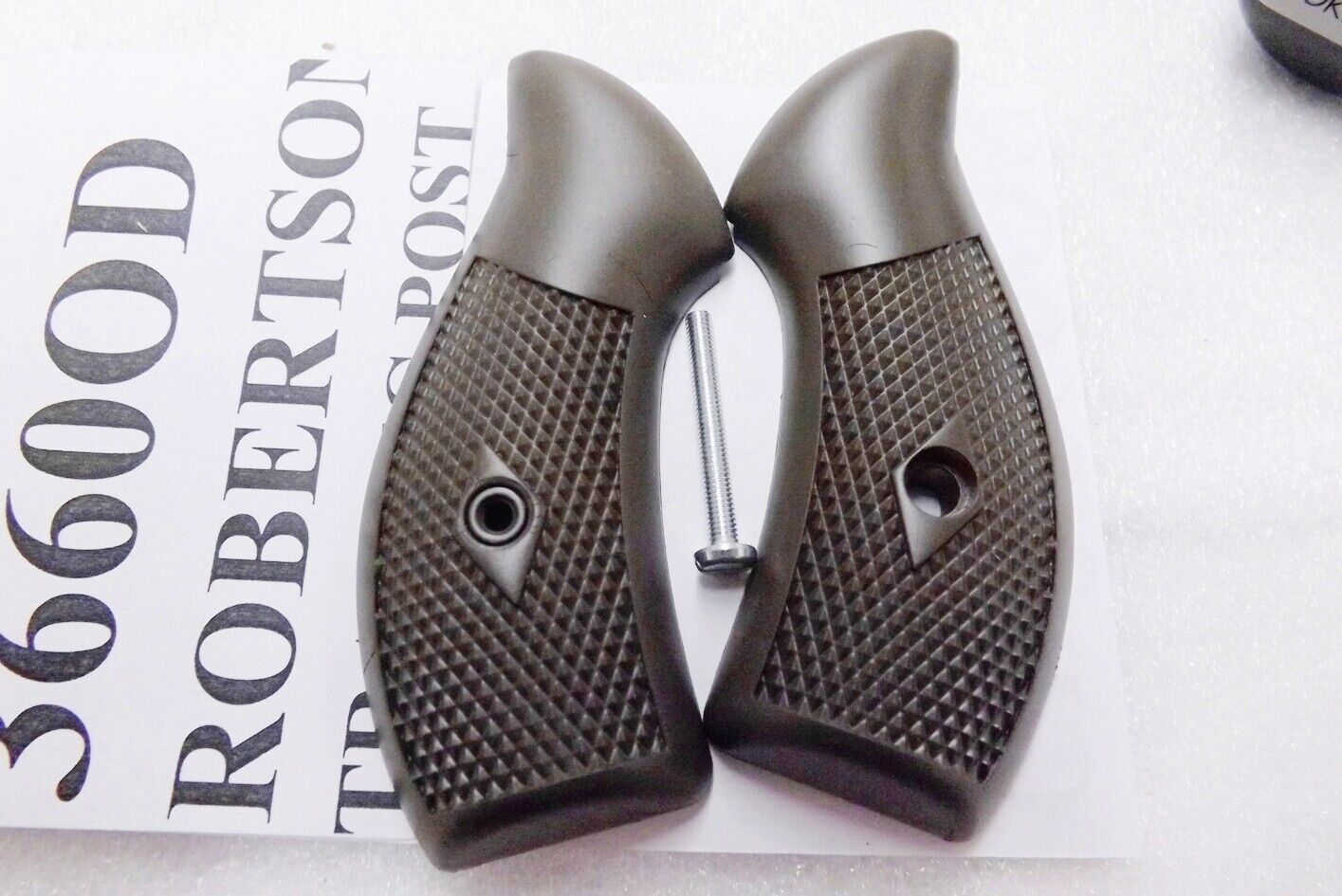 Checkered Grips fit Smith & Wesson J Round 36 60 640 OD Green Dura Coat polymer