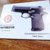 Star Interarms M40 Firestar Factory Owners Instruction Manual, Safety, Warranty - Image 3