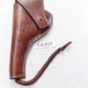 US GI type Holster WWI Repro 1917 Revolver 5 in Half Flap Brown Leather Belt