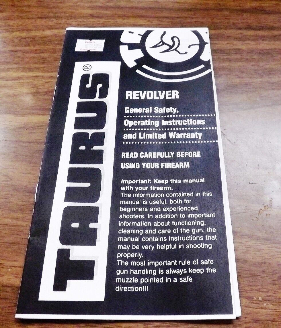 Xerox Copy 1990 Taurus Owners Instruction Manual for Pre-Lock Revolvers Felix