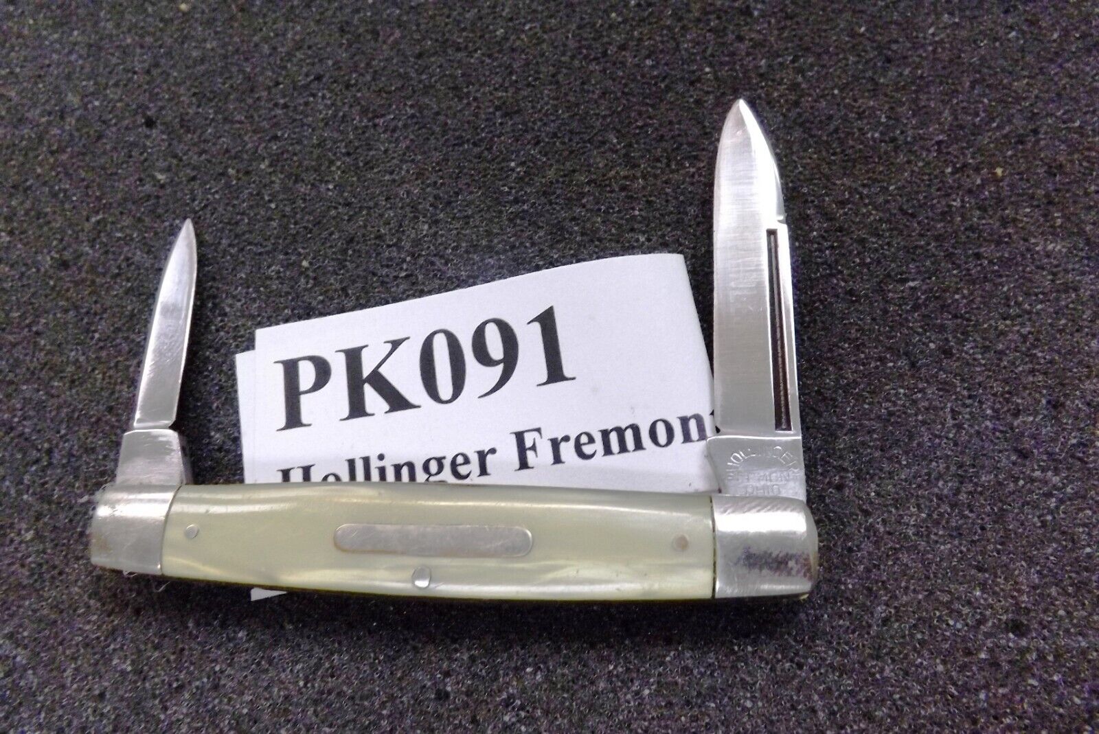 c 1920s Hollinger Imitation Pearl 2 Blade Pen Pocket Knife Excellent Fremont OH