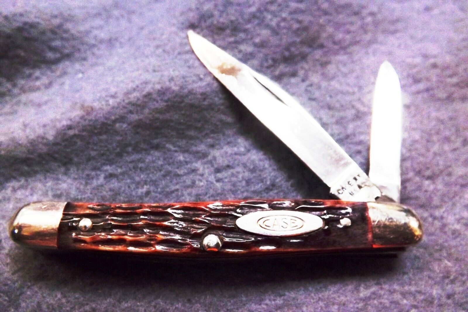 1968 Case 2 Blade Jack Pocket Knife Brown Bone 6227 Pattern Excellent No Dots