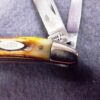 1968 Case 5220 Peanut Stag Handled Mini Jack Pocket Knife Mint USA No Dot Chrome - Image 3