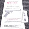 1988 Ruger Mark II Standard or Target Pistol Instruction Manual Excellent Aged