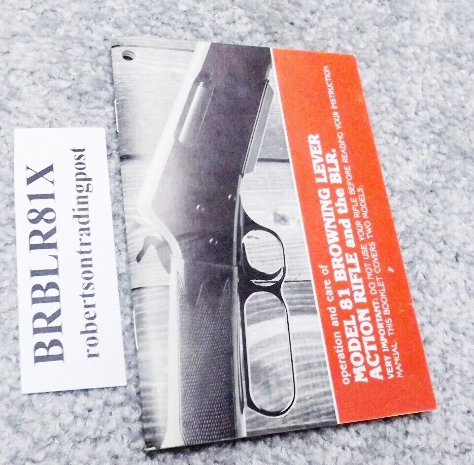 1992 Browning BLR81 Factory Owners Instruction Manual Excellent w Reg Card