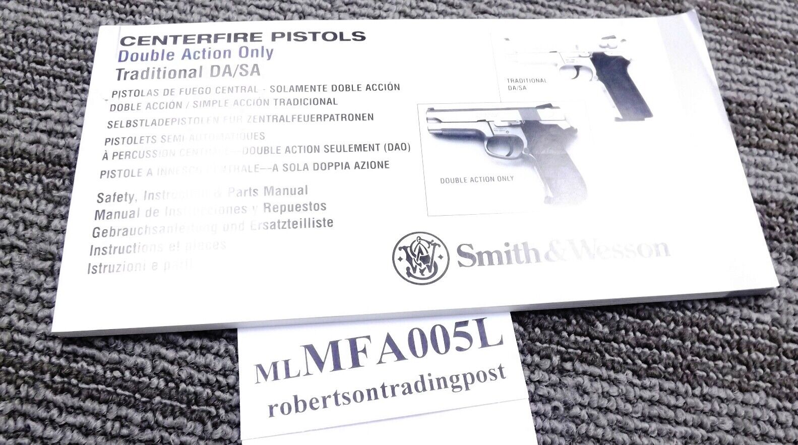 2000 Smith & Wesson 4500 5900 Autos Instruction Manual 5 Language 156 Pages