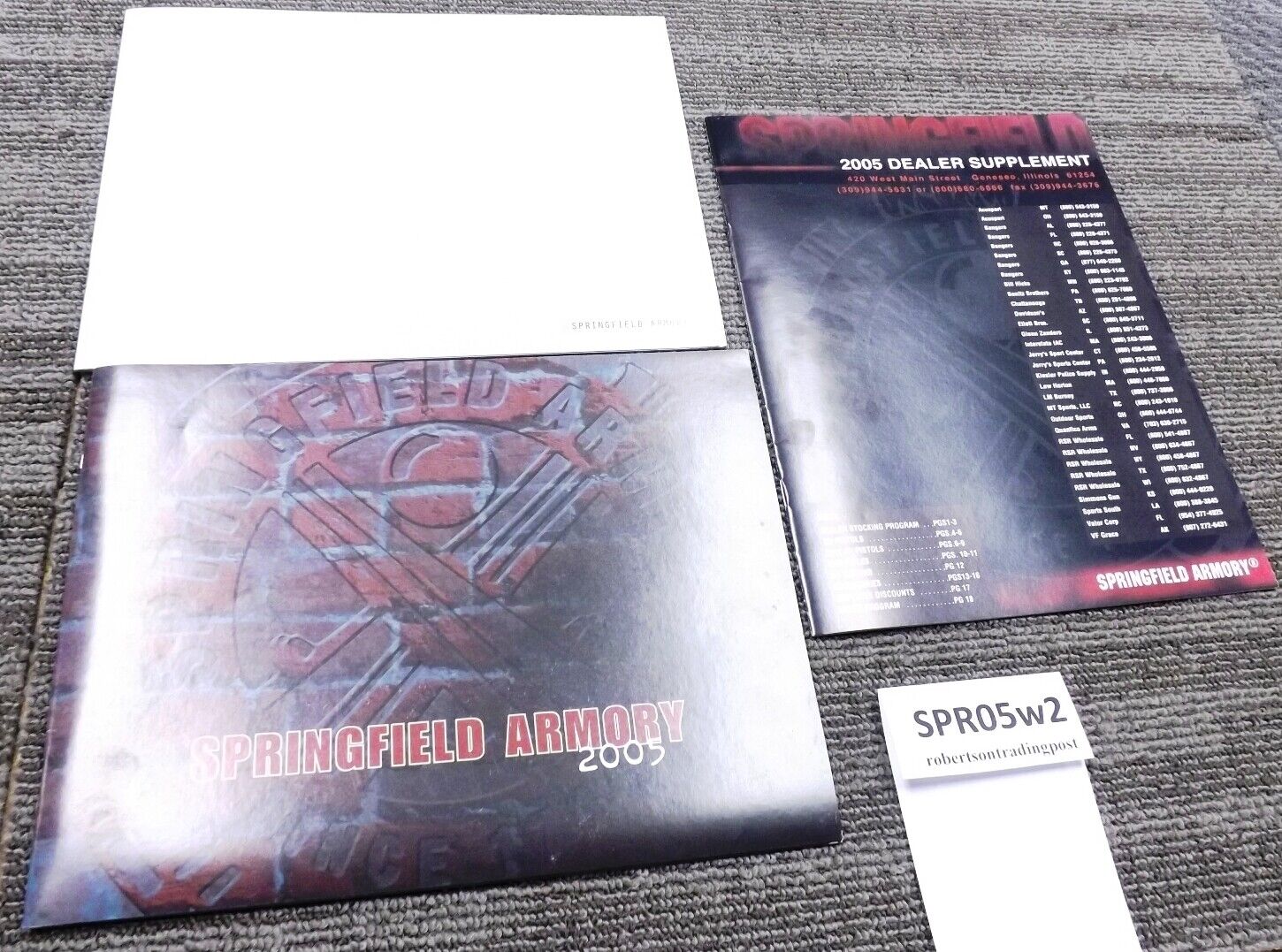 2005 Springfield Armory Firearm Catalog, Price List, XD Pistol Flyer 3 Documents