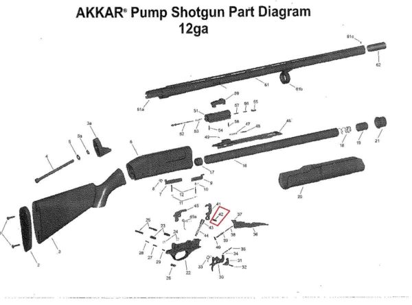 Akkar Daly 300 335 Pump 600 635 Auto 12 gauge Hammer Pin View 42 Old Stock - Image 4