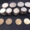 Collection of 57 US Clad Dollar Coins: Ikes, Anthonys, Sacagawea & 2 Pres