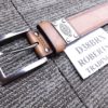 DICKIES BELT MENS HEAVY DUTY LEATHER Work Belt Size 42 Brown Excellent Condition - Image 3