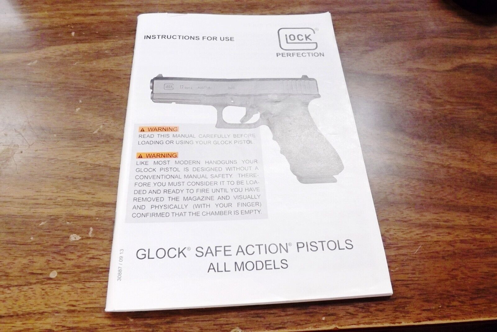 Glock Instructions for Use Owners Manual 2013-2015 Gen 3 English Spanish VG-Exc