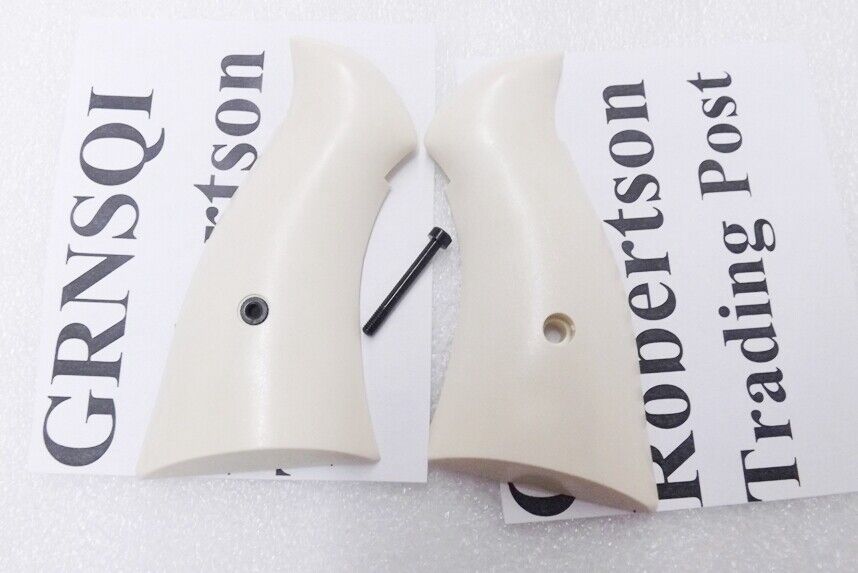 Grips fit S&W N Frame Square Butt NSQI 25 27 28 29 629 Imitation Ivory Polymer