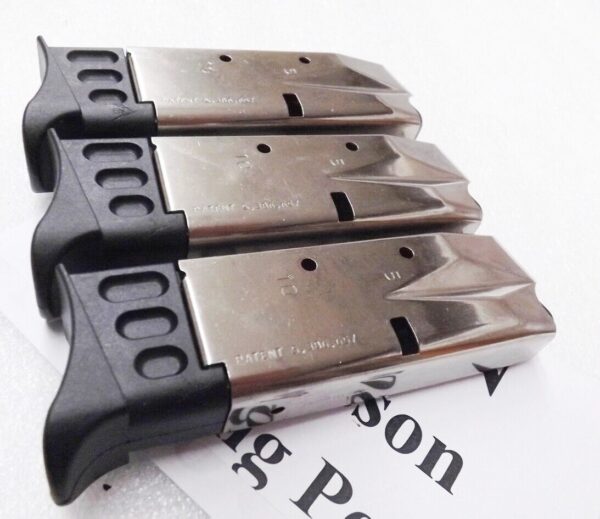 Mec-Gar 10 Shot Magazines fit S&W 9mm 469 669 6904 6906 Nickel Finger Rest - Image 6