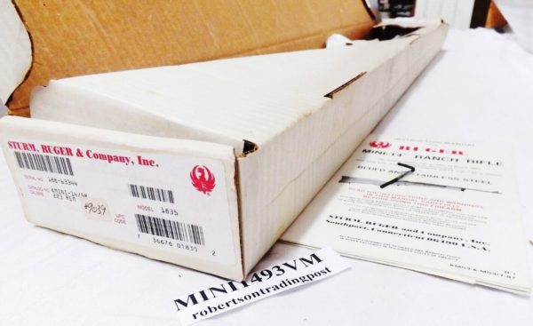 Ruger 1993 Factory Box fits Mini 14, Rifles, Carbines with Manual, Sight Wrench - Image 3