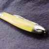 1979 Case 03244 Yellow Handle 2 Blade Pen Pocket Knife with Fob Loop - Image 11