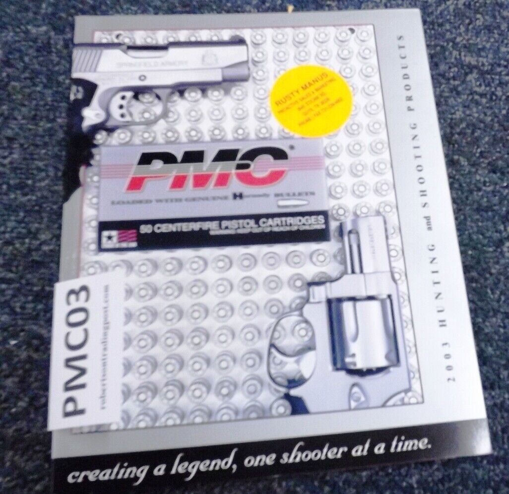 2003 PMC Ammunition Catalog 31 Pages Full Color with Ballistics Charts Excellent