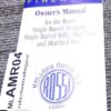 2004 Braztech Instruction Manual for Pre-Lock Rossi Single Shot Shotguns Rifles