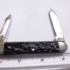 Aerial Cutlery Mfg. Co. Marinette WI 2 Blade Spear Pen Knife Rough Black Exc