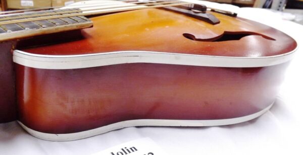 Airline A Style Flat Back Mandolin ca 1953 Very Good Condition with 1970s Strap - Image 12