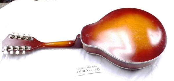 Airline A Style Flat Back Mandolin ca 1953 Very Good Condition with 1970s Strap - Image 13