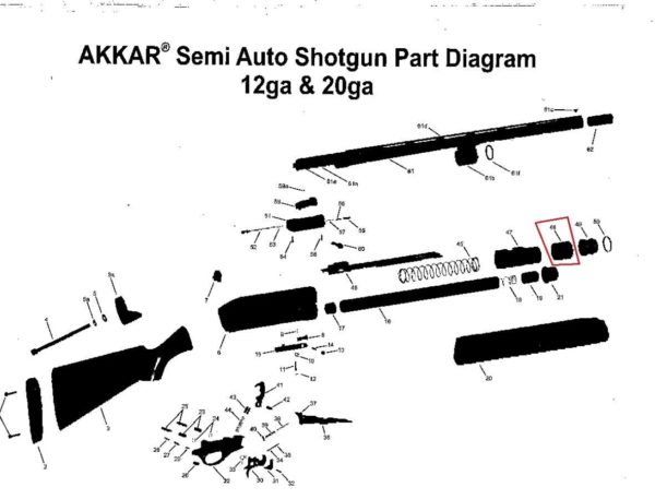 Akkar Charles Daly 12 gauge Model 600 Auto Action Retarder Piston Buffer View 48 - Image 4