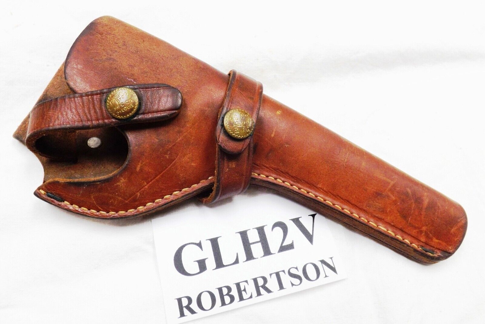 Brauer St. Louis 6 inch Leather Holster S&W J Iver Johnson H&R 1950s VG Guard