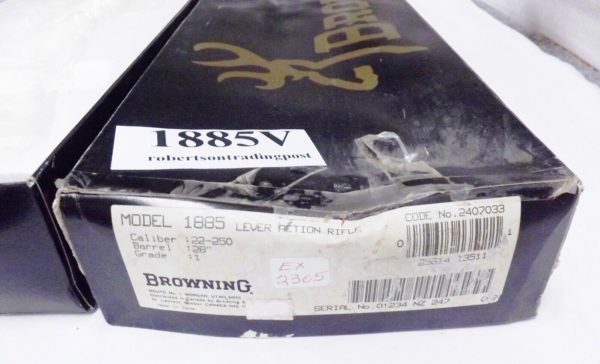 Browning 1885 Factory Rifle Box VG styro insert plastic bag barrel paper 1991 - Image 3