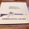 Factory Armalite Instruction Manual AR-180 Costa Mesa ca 1970 Excellent