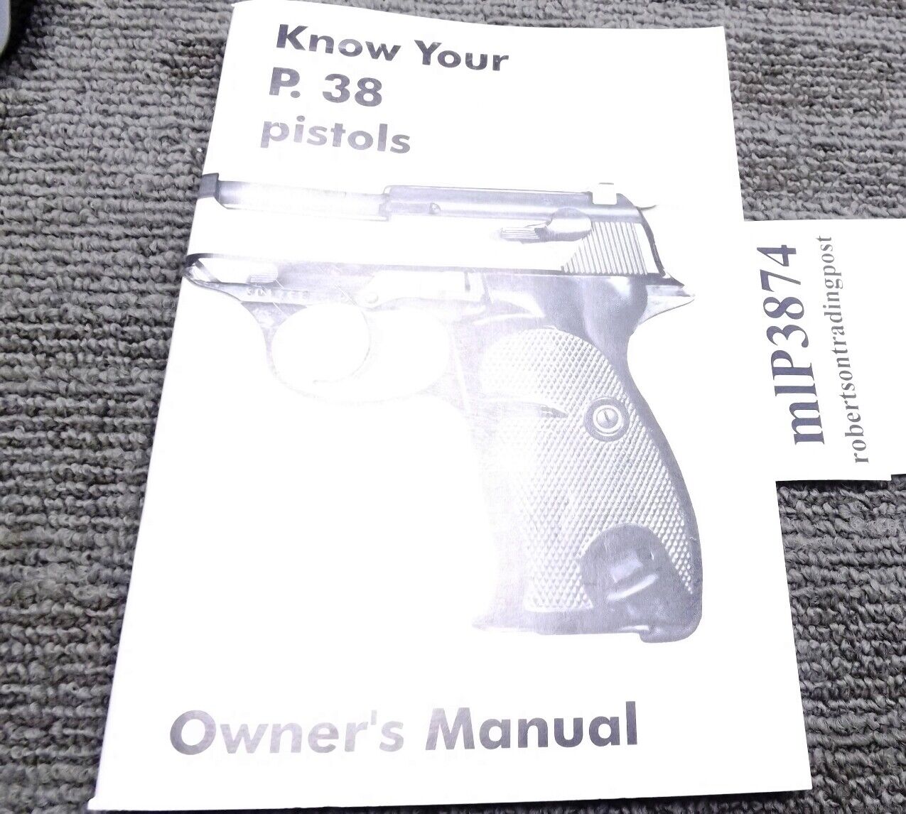 Interarms Era Walther P38 Owners Instruction Manual Blacksmith 1974 Hoffschmidt