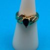 Ladies 1 Ct Sapphire Pear Solitaire  8 Diamonds 2.8 grams 10K YG 7 1/4 Ring Size - Image 11