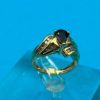 Ladies 1 Ct Sapphire Pear Solitaire  8 Diamonds 2.8 grams 10K YG 7 1/4 Ring Size - Image 8