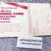 Marlin Owners Manual for 25 MN Bolt Action .22 Rifle 1989 Registration Card