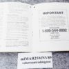Marlin Owners Manual for 25 MN Bolt Action .22 Rifle 1989 Registration Card - Image 4