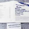 Marlin Owners Manual for 25 MN Bolt Action .22 Rifle 1995 Registration Card - Image 6