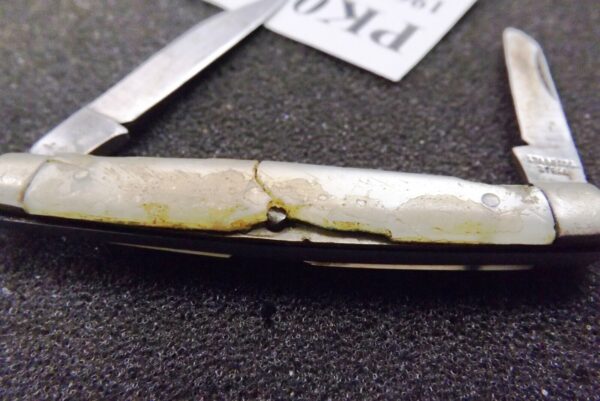 Sabre Japan 2 Blade Pen Pocket Knife Damaged Imitation Pearl Handles 1960s - Image 7