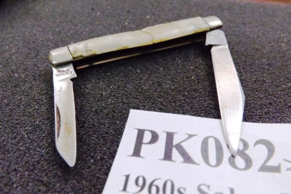 Sabre Japan 2 Blade Pen Pocket Knife Damaged Imitation Pearl Handles 1960s - Image 8