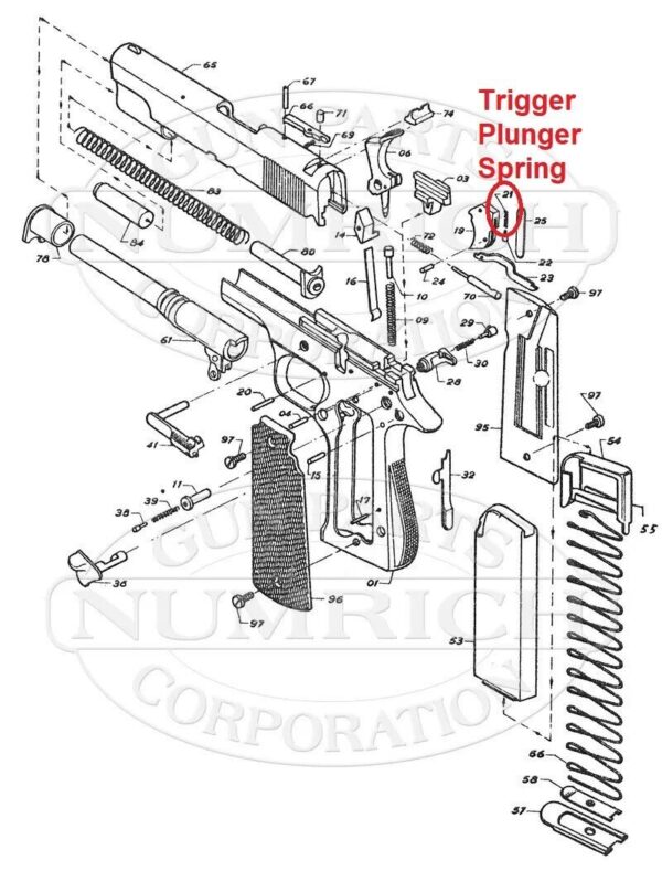 Star Super B or model B or A 9mm .38 ACP Pistol Trigger Plunger Spring View 21 - Image 5