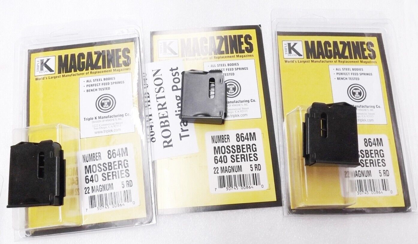 Triple K 5 shot Magazine for Mossberg 620 640 642 .22 Magnum Bolt Action Rifles