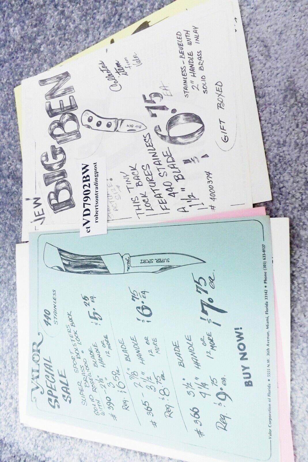 Valor Corp Cutlery Catalog Dealer Price List Order Form 1979 VG 20+ Pages - Image 8