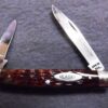 1970 Case XX 10 Dot Brown Bone 2 Blade Pen Pocket Knife 6233  Exc