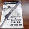 1977 Browning Factory Manual for BL-22 Lever Action Rifle VG-Exc 2nd Ed Japan