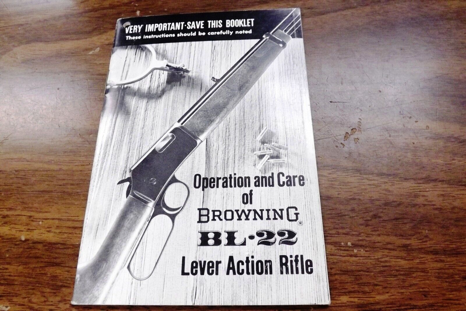 1977 Browning Factory Manual for BL-22 Lever Action Rifle VG-Exc 2nd Ed Japan