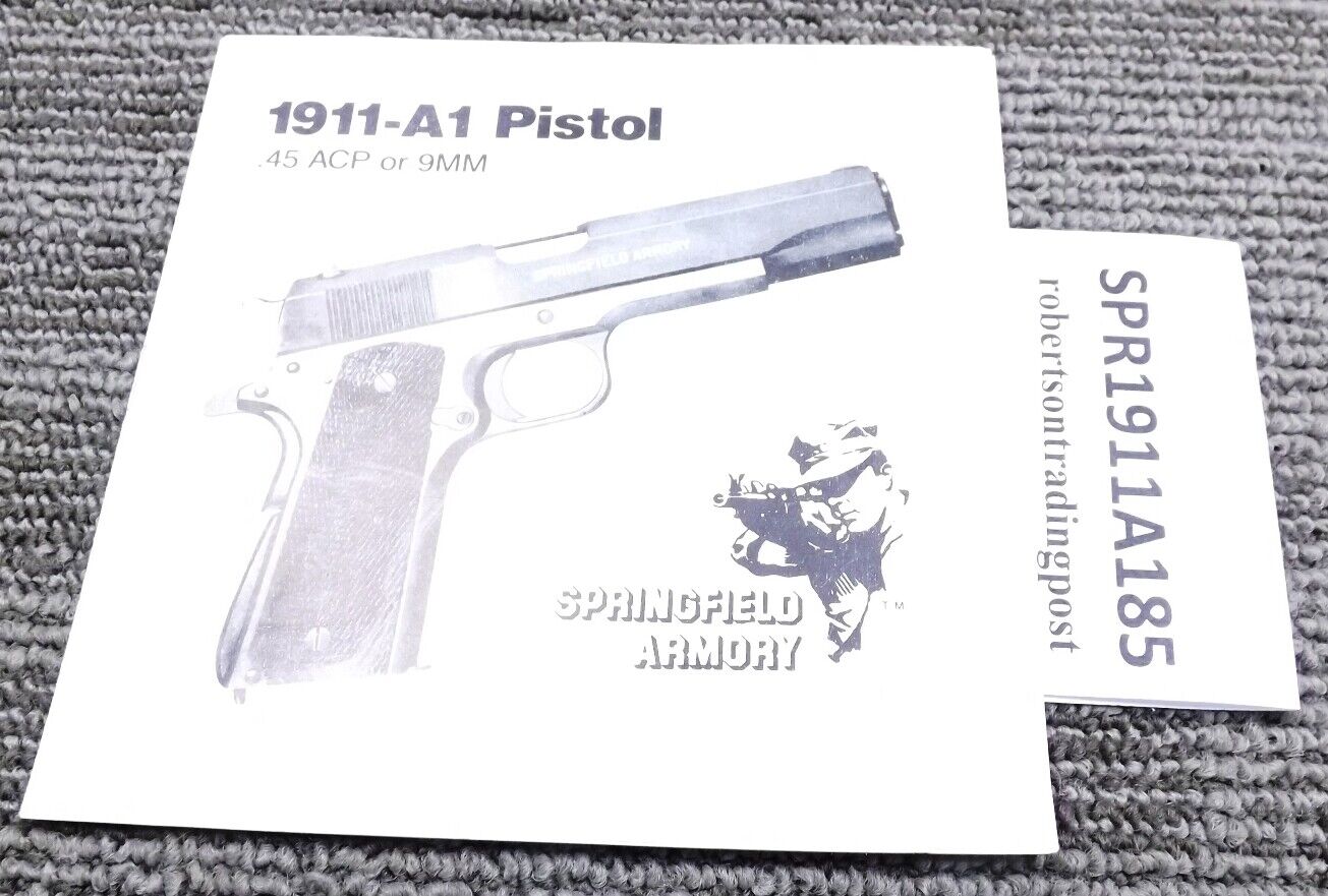 1980s Springfield Armory 1911A1 Instruction Manual First Edition Aged Geneseo IL