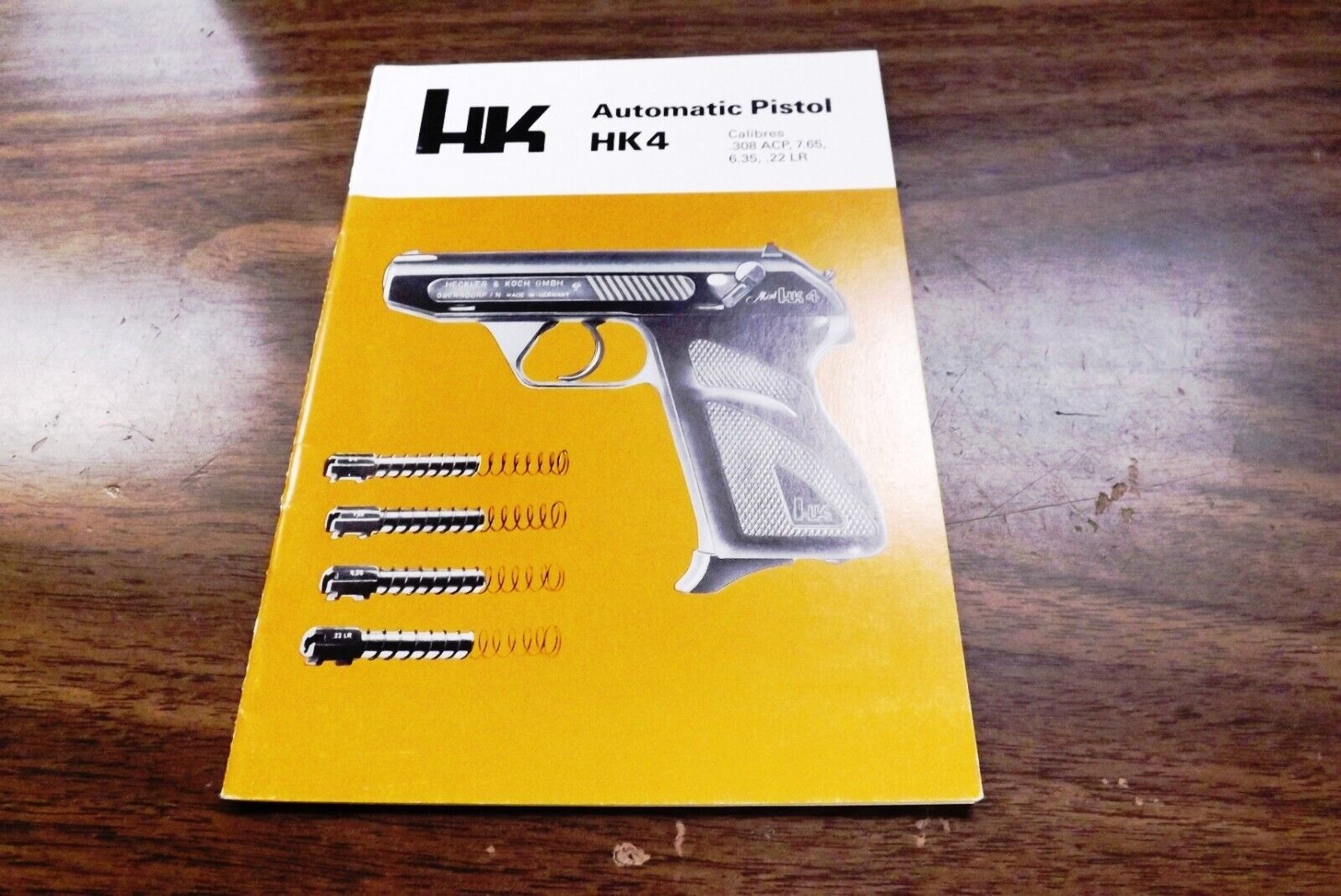 1982  Heckler & Koch Owners Manual & Reg Card for HK4 Pistols