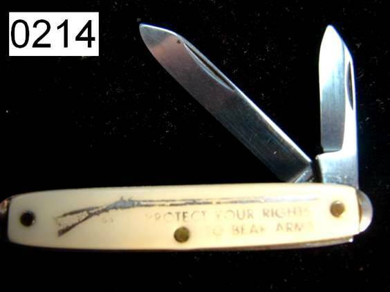 2nd Second Amendment Advertising Knife 1960s Excellent Colonial PK214