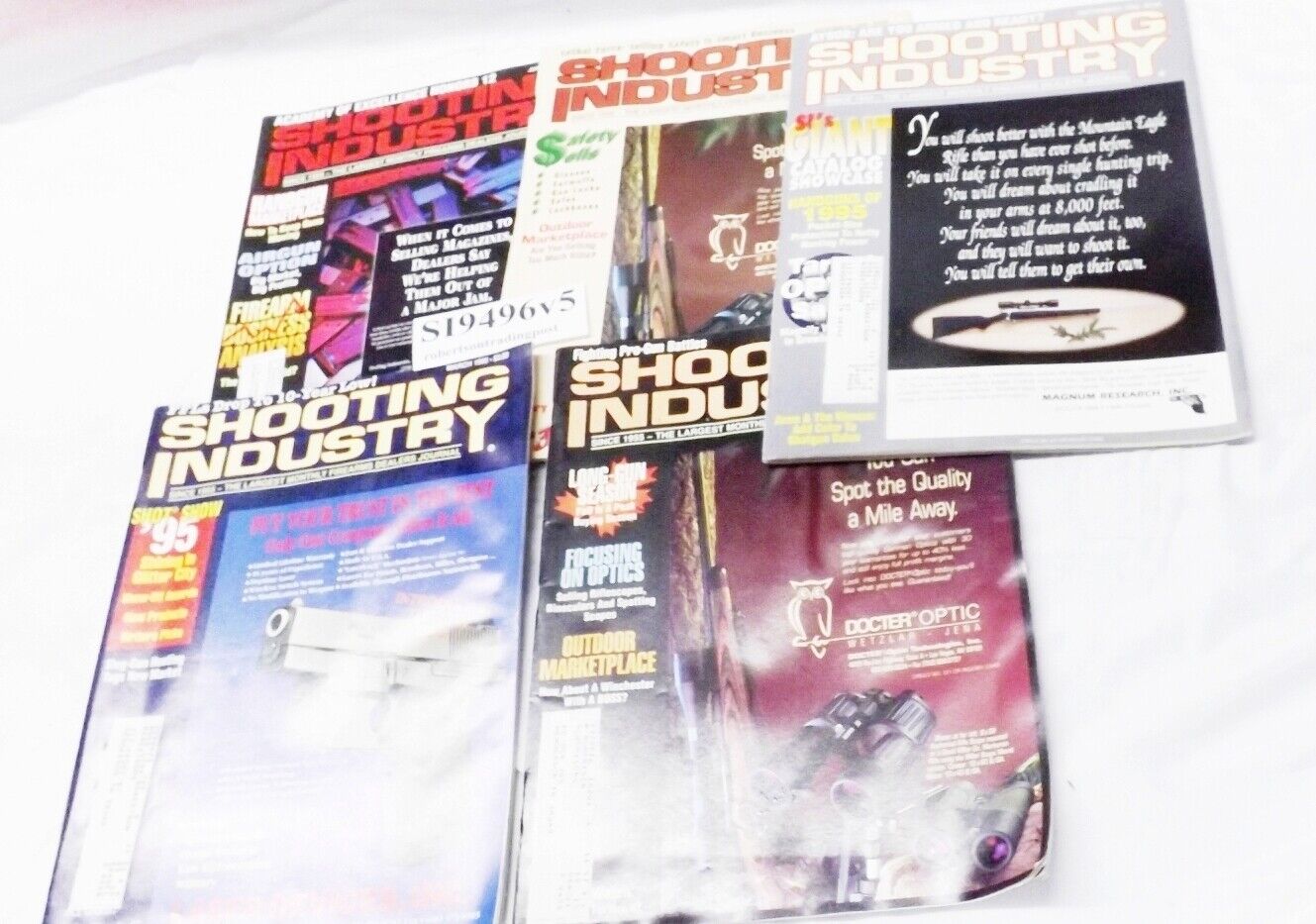 5 Different Shooting Industry Magazines 1994 – 1996 Good to VG $4 Each Free Ship