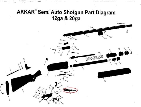 Akkar Charles Daly 12 ga 3.5 inch mod 635 Auto Shotgun Shell Carrier 36 View - Image 5